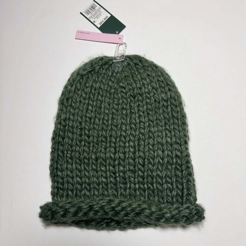 Wild Fable Hand Knit Olive Beanie